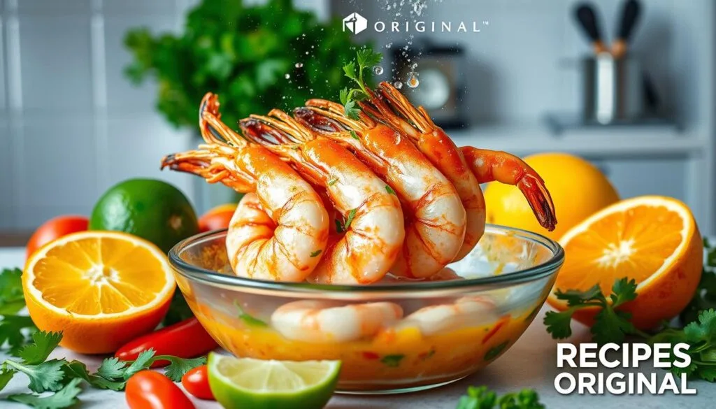 How to Make the Perfect Shrimp Ceviche Recipe in 30 Seconds 4 marinating shrimp in citrus marinade
